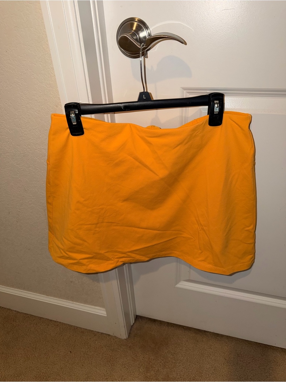 Women's Bright Orange Stretch Mini Skort